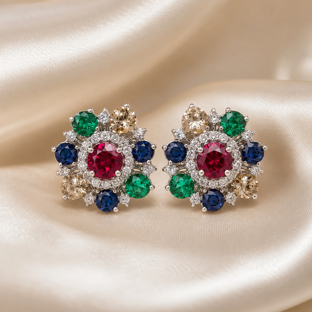Coloured-Stone Studs